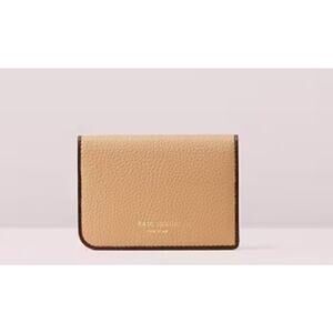 Kate Spade Sam Bifold Card Case Soft Pebbled Leather 2"h x 3"w